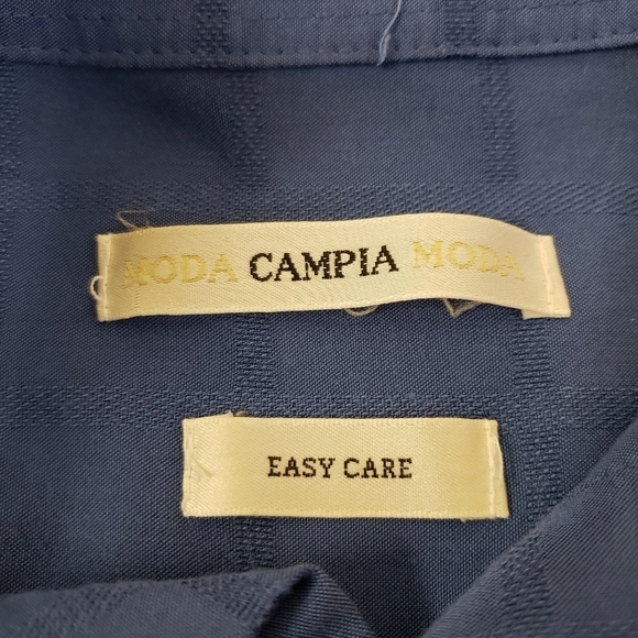 Moda Campia Mens Blue Button Shirt Size XXL - Picture 4 of 6